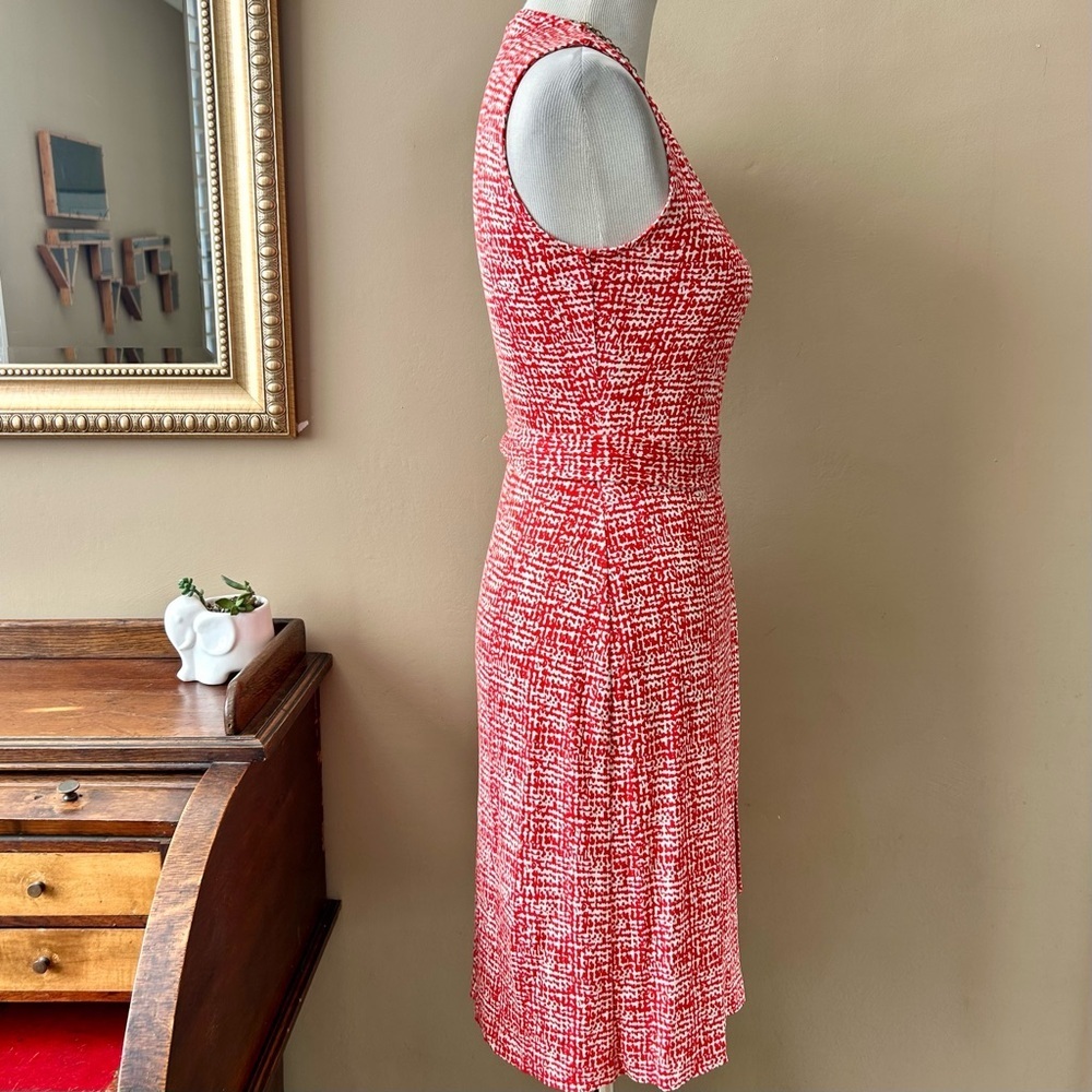 Diane von Furstenberg New Yahzi Wrap Dress Red White Print Silk Size 2 - Picture 11 of 14